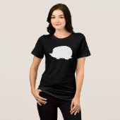 Weißer Igel Tri-Blend Shirt (Vorderseite voll)