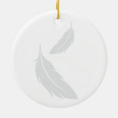 Weißer Indianenklingelpapagei Keramik Ornament (Hinten)