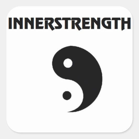 Weißer INNERSTRENGTH-Stiker Quadratischer Aufkleber (Vorderseite)