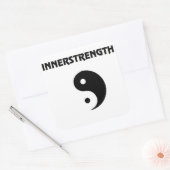 Weißer INNERSTRENGTH-Stiker Quadratischer Aufkleber (Umschlag)