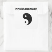 Weißer INNERSTRENGTH-Stiker Quadratischer Aufkleber (Tasche)