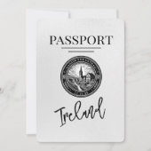 Weißer Irland Reisepass Save The Date (Vorderseite)