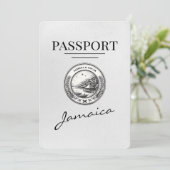 Weißer Jamaika-Pass Save the Date (Stehend Vorderseite)