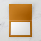 Weißer japanischer Anemone Orange Farbhintergrund Karte (Innenseite)