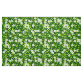 Weißer Jasmin unter grünen Blätter Stoff (Fat Quarter (45,7 x 55,9 cm))