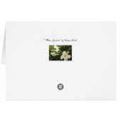 WEISSER JASMINE-BLANKARTE (Rückseite Horizontal)