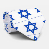 weißer jüdischer Stern Krawatte (Gerollt)