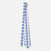 weißer jüdischer Stern Krawatte (Rückseite)