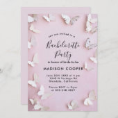 Weißer Junggeselinnen-Abschied Einladung (Vorne/Hinten)