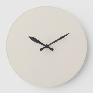 Weißer Kaffee Einheitsfarbe Große Wanduhr