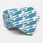 Weißer Kajak - BlueBkg Krawatte (Gerollt)