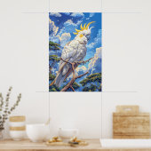 Weißer Kakadu Poster (Küche)