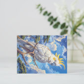 Weißer Kakadu Postkarte (Stehend Vorderseite)