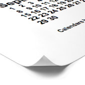 Weißer Kalender 2024 von Janz Print Poster (Ecke)