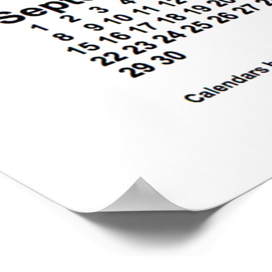Weißer Kalender 2024 von Janz Print Poster (Ecke)