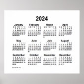 Weißer Kalender 2024 von Janz Print Poster (Vorne)