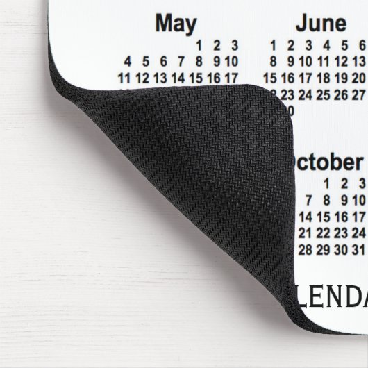 Weißer Kalender 2025 von Janz Mouse Pad Mousepad (Ecke)