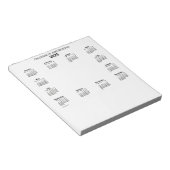 Weißer Kalender 2025 von Janz Notepad Notizblock (angewinkelt)