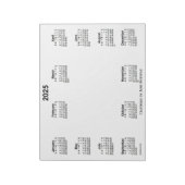 Weißer Kalender 2025 von Janz Notizblock (Rotiert)