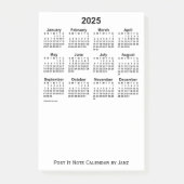 Weißer Kalender 2025 von Janz Post-it Notes Klebezettel (Vorderseite)