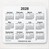 Weißer Kalender 2028 von Janz Mouse Pad Mousepad (Vorne)