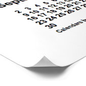 Weißer Kalender 2029 von Janz Print Poster (Ecke)