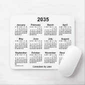 Weißer Kalender 2035 von Janz Mouse Pad Mousepad (Mit Mouse)