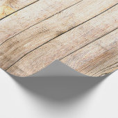 Weißer Kalkholz rustikal Geschenkpapier (Ecke)