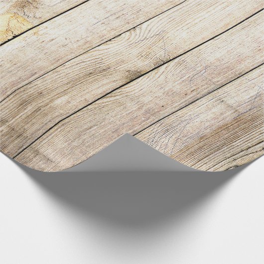 Weißer Kalkholz rustikal Geschenkpapier (Ecke)