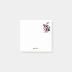 Weißer Kaninchen-Trompeter Alice im Wunderland Post-it Klebezettel