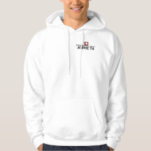 Weißer Kapuzenpullover AMHEdu74