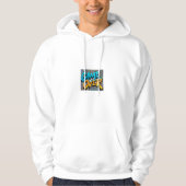 weißer Kapuzenpullover mit Design Hoodie (Vorderseite)