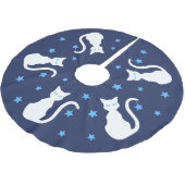 Weißer Katzen-Baum-Rock Polyester Weihnachtsbaumdecke (Schrägansicht)