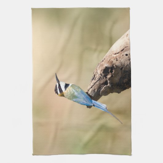 Weißer Kehlkäfer Geschirrtuch (Vertikal)