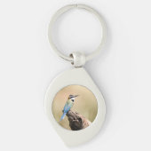 Weißer Kehlkäfer Schlüsselanhänger (Vorderseite)