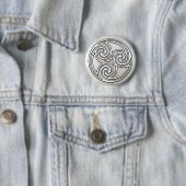 Weißer keltischer irischer Knoten Triskelion Button (Beispiel)