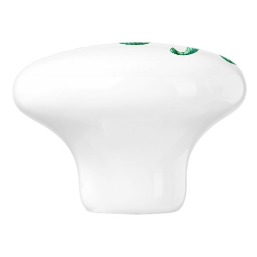 Weißer Keramik-Knopf Mojo Keramikknauf (Seitenansicht)