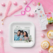 Weißer Kiefer-Foto Pappteller (Party)