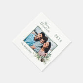 Weißer Kiefer-Foto Serviette (Ecke)