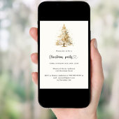 Weißer Kiefernschnee QR-Code Weihnachtsgebäck Part Einladung