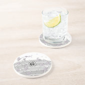 Weißer Kirschblüten-Baum Untersetzer (Seite)