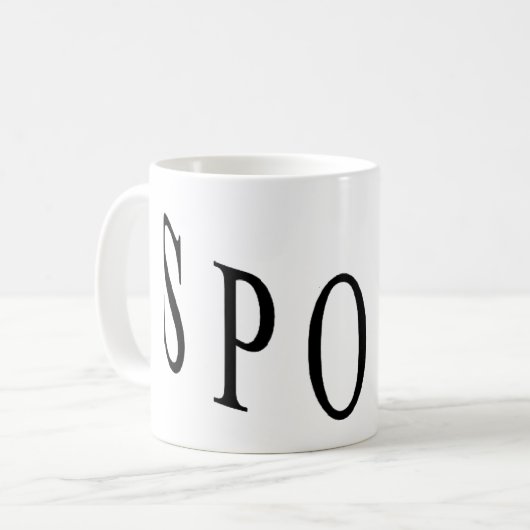 Weißer Klassiker DESIGN SPORT Kaffeetasse (Vorderseite Links)