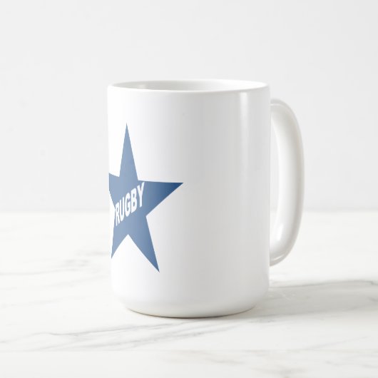 Weißer klassischer Mug ETOILE RUGBY Kaffeetasse (VorderseiteRechts)