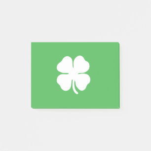 Weißer Klee-Blatt Posten-it® Anmerkungen Post-it Klebezettel