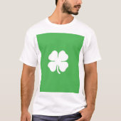 Weißer Kleeblatt Männerleder - T - Shirt (Vorderseite)