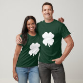 Weißer Kleeblatt T-Shirt (Unisex)