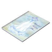 Weißer KleiderAquarell-Hochzeits-Planer Notizblock (Linke Seite)