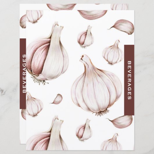 Weißer Knoblauchrezept | Getränke (Vorne/Hinten)