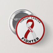 Weißer Knopf für den Kampf gegen Krebs Button (Vorne & Hinten)