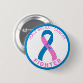 Weißer Knopf für den Kampf gegen männlichen Brustk Button (Vorne & Hinten)